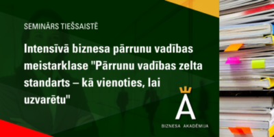 Intensīvā biznesa pārrunu vadības meistarklase “Pārrunu vadības zelta standarts – kā vienoties, lai uzvarētu”