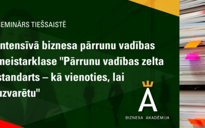 Intensīvā biznesa pārrunu vadības meistarklase “Pārrunu vadības zelta standarts – kā vienoties, lai uzvarētu”